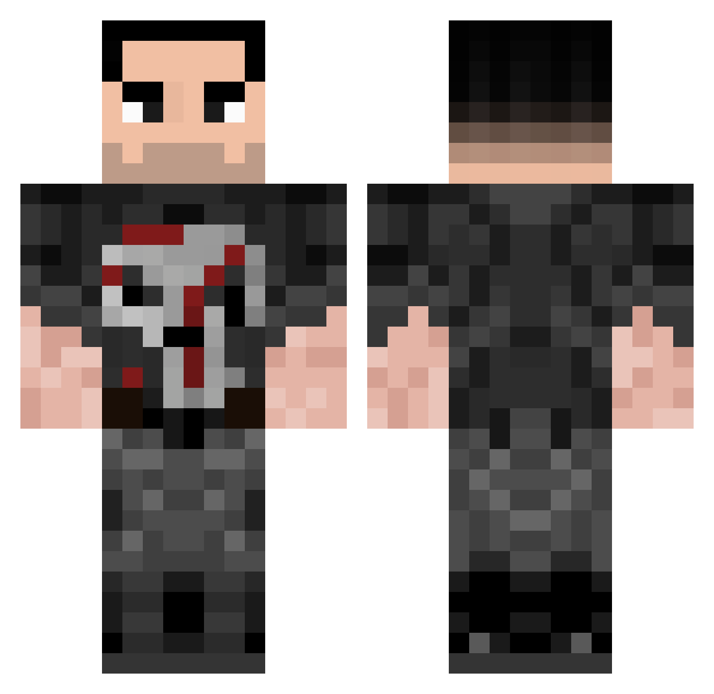 _Luke26_ Minecraft skin, front and back view