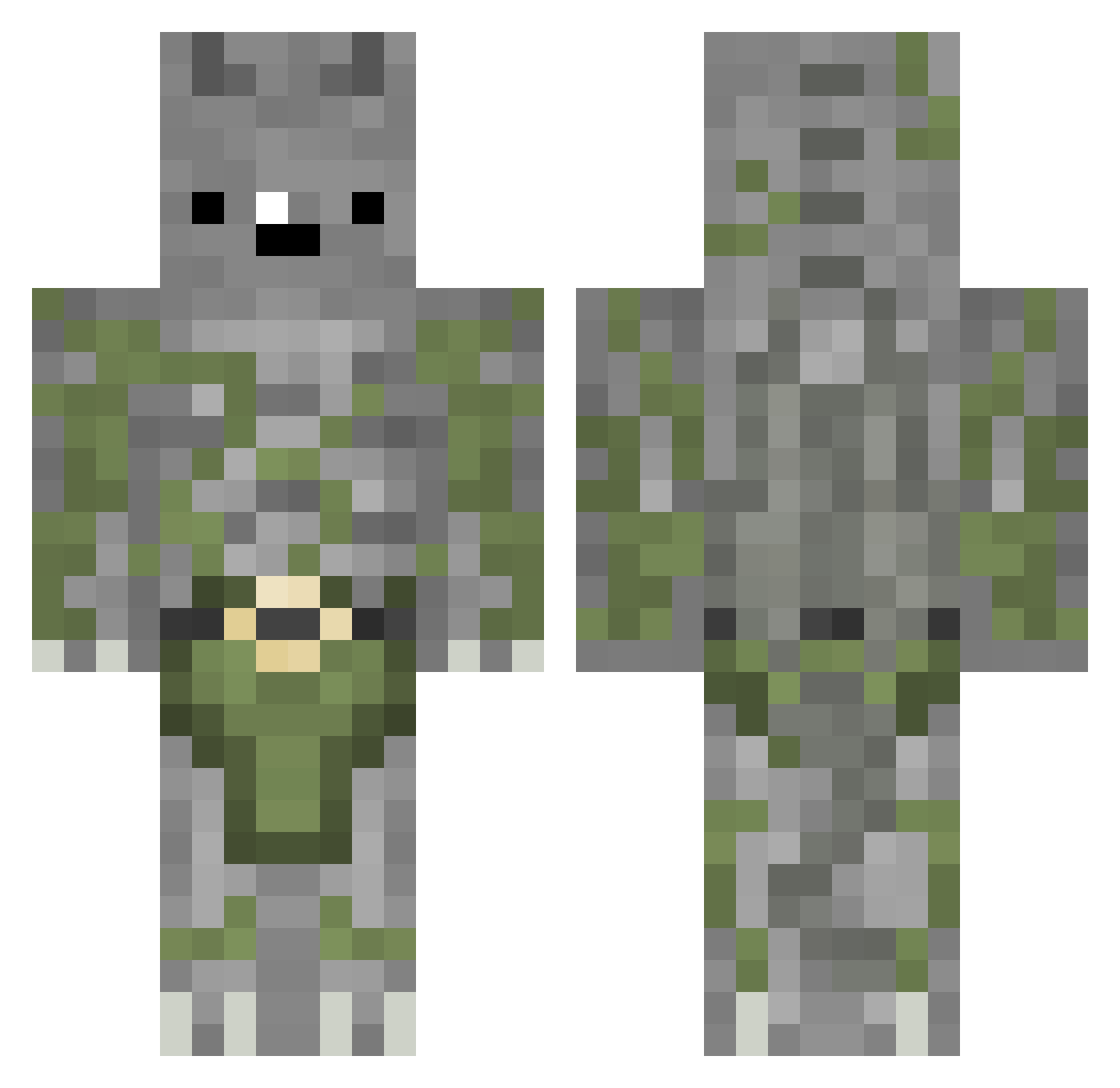 light8ulb Minecraft skin, front and back view