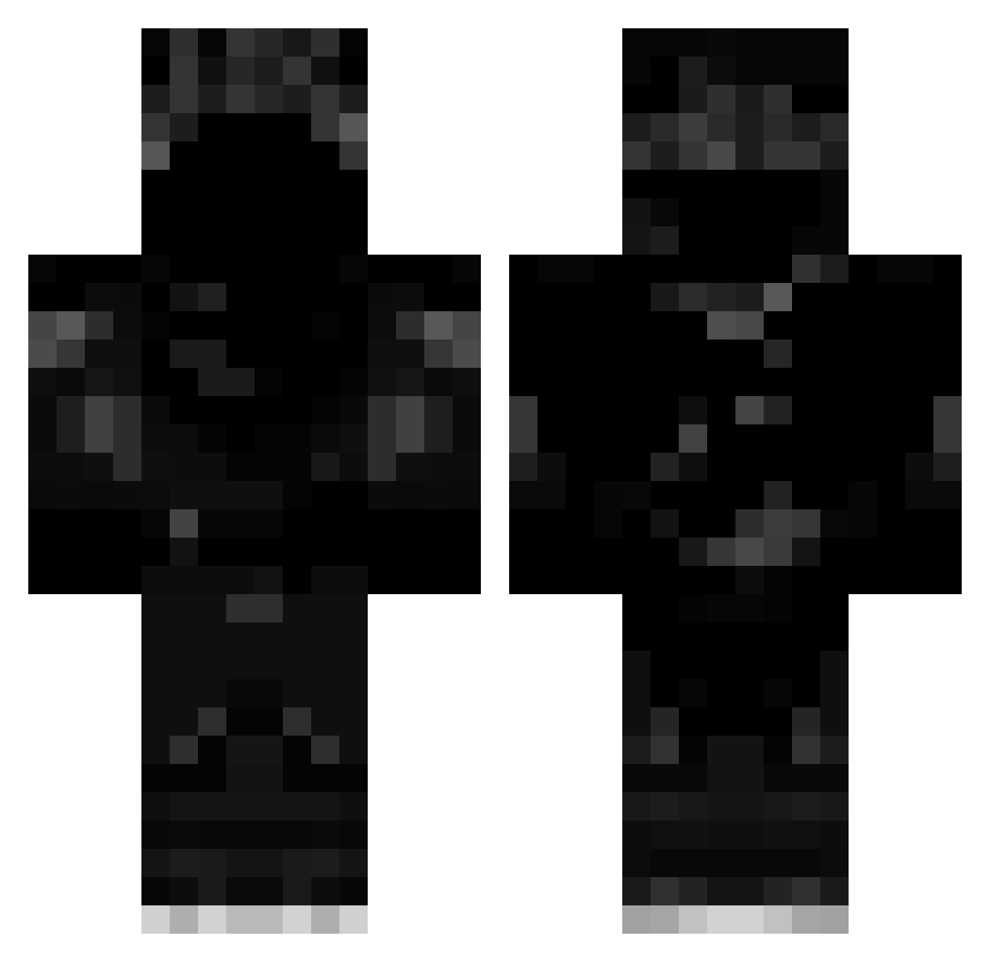 RAV3N_Tm Minecraft skin, front and back view