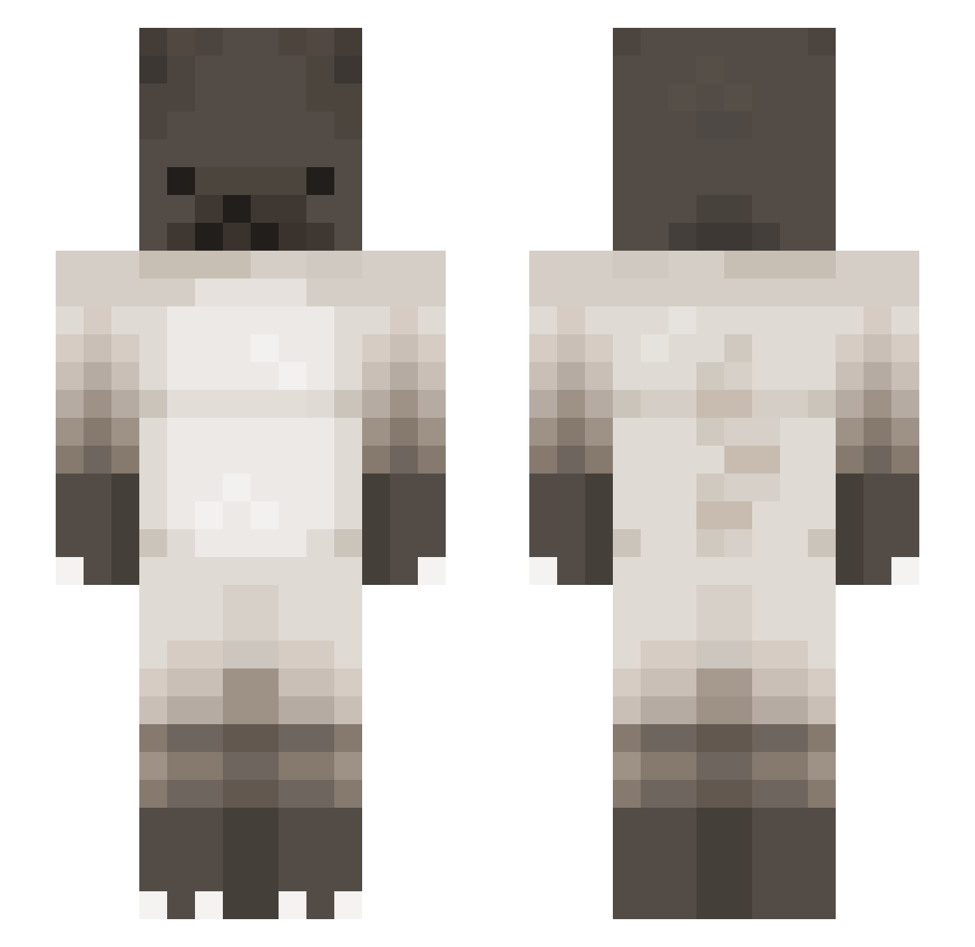 Poppaeaa Minecraft skin, front and back view
