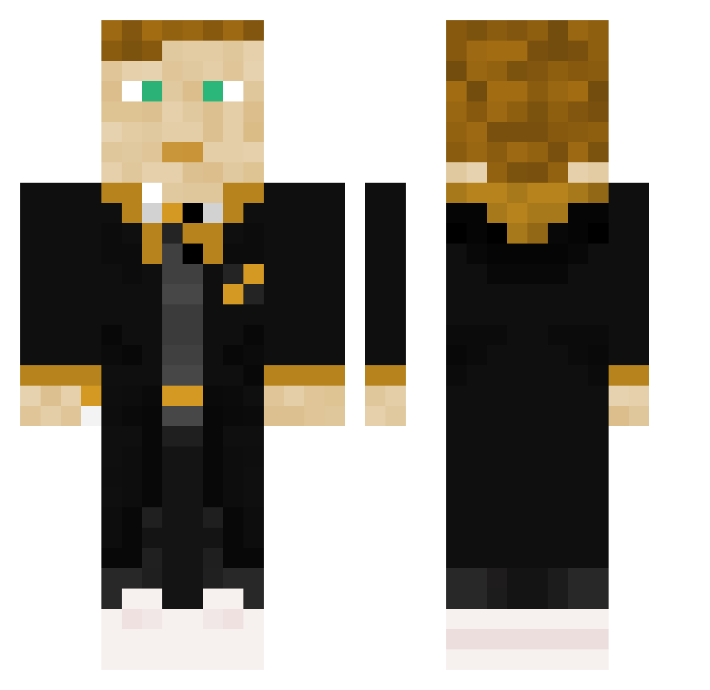 WoeteVanAert Minecraft skin, front and back view