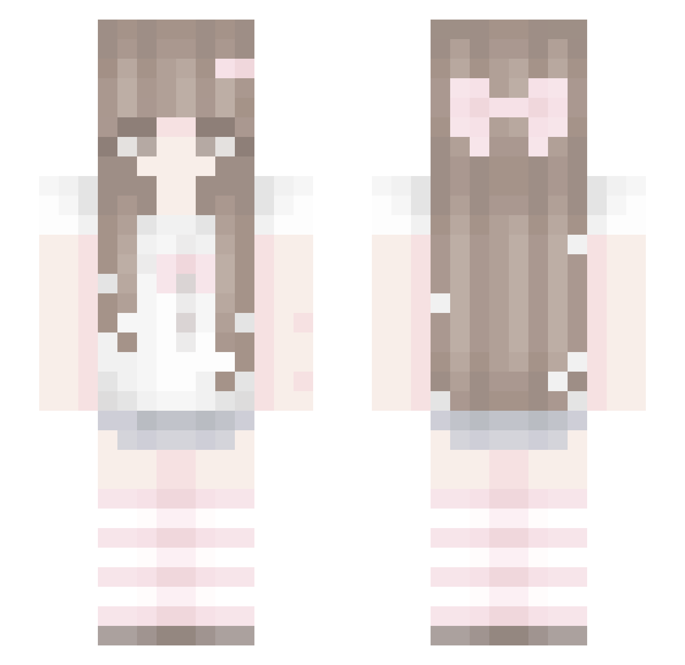 cherrykrasia Minecraft skin, front and back view