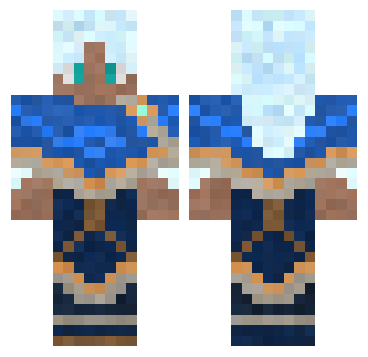 Pamuki Minecraft skin, front and back view