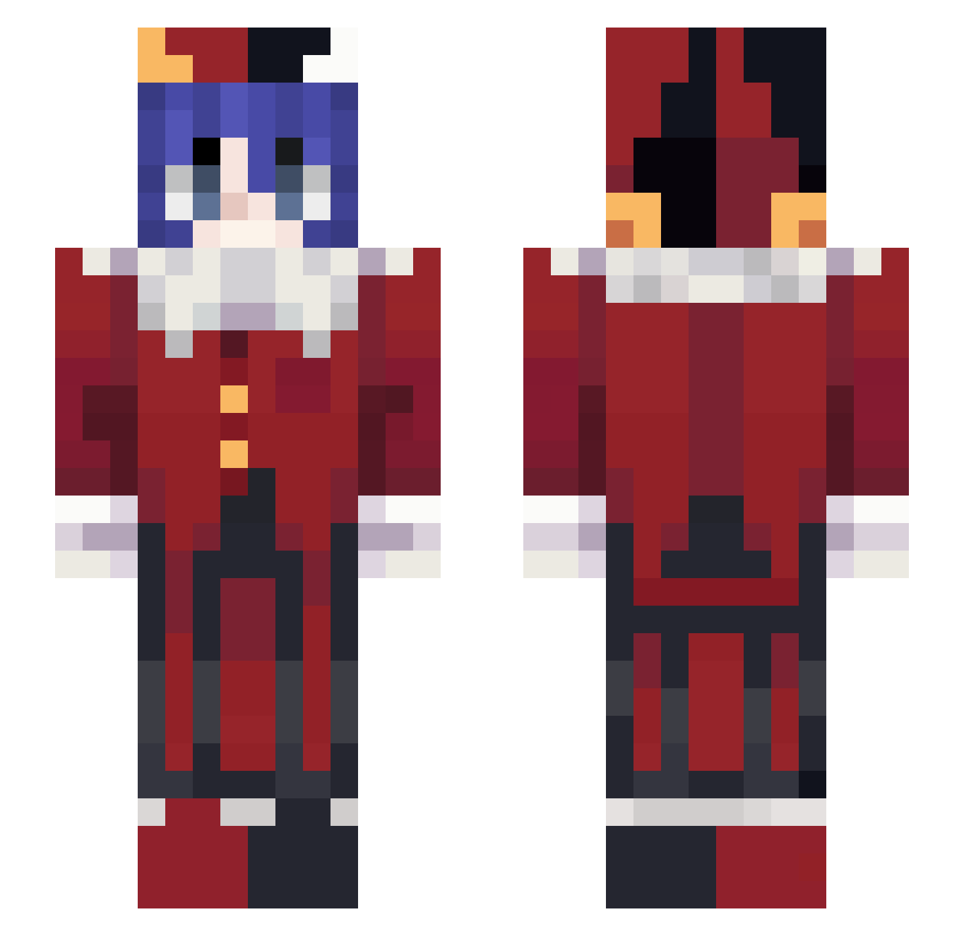 gh0sty1052 Minecraft skin, front and back view