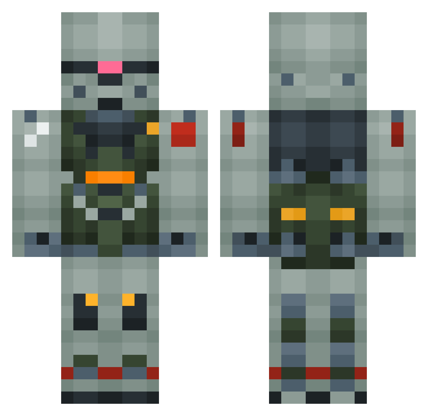 CoYashaa Minecraft skin, front and back view