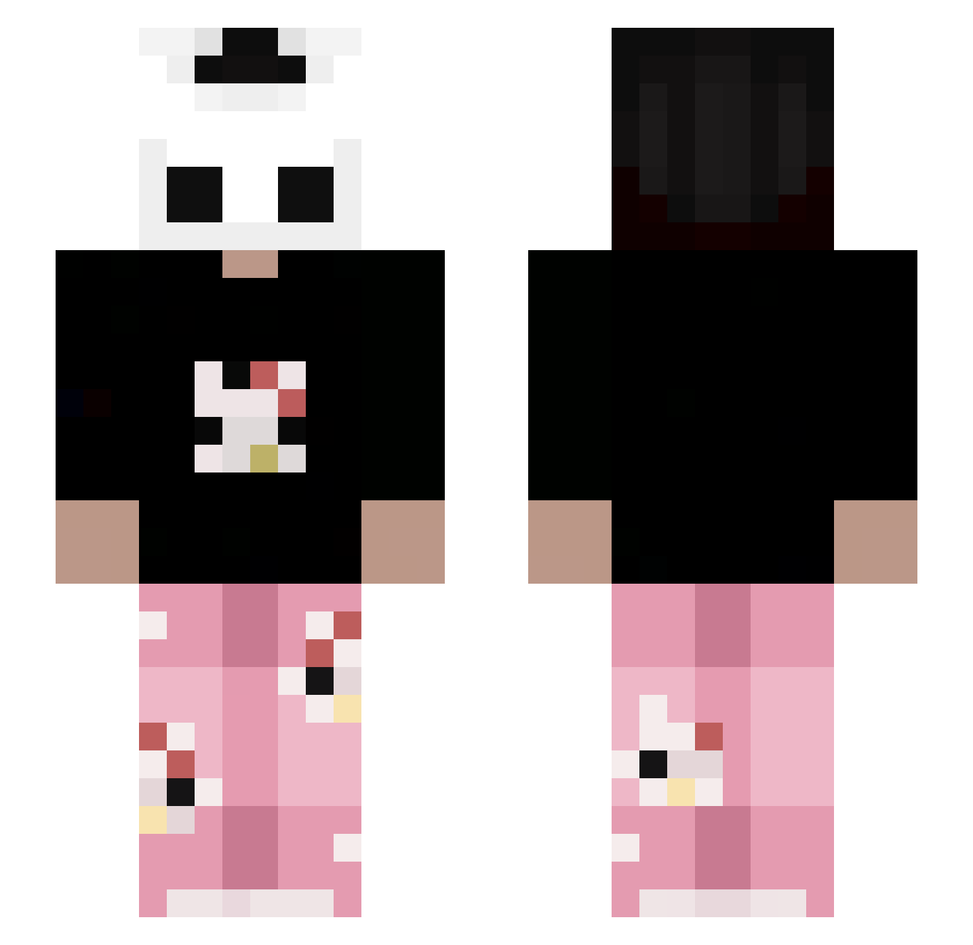 the_spooky_month Minecraft skin, front and back view