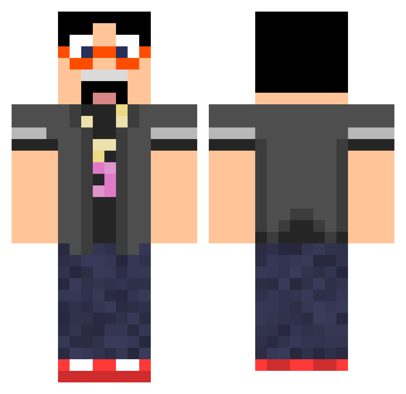 TlustejKarl Minecraft skin, front and back view