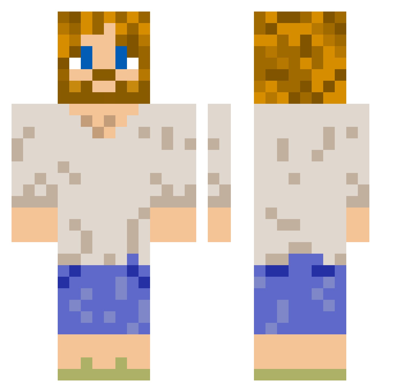 SokoGP Minecraft skin, front and back view