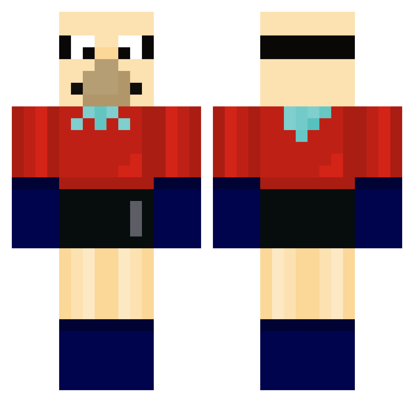 ysfyns Minecraft skin, front and back view
