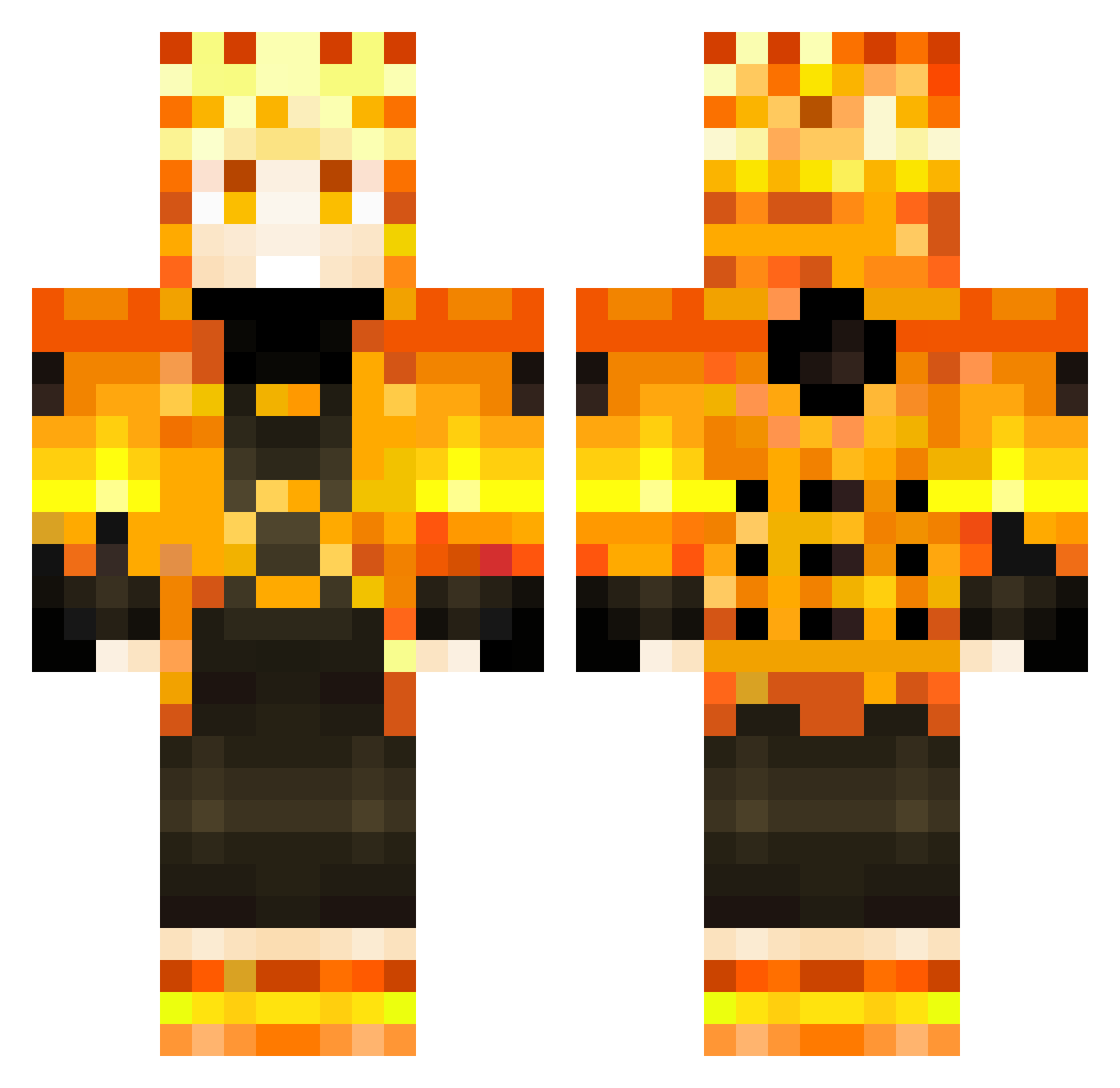 Shinzo_Ryujin Minecraft skin, front and back view