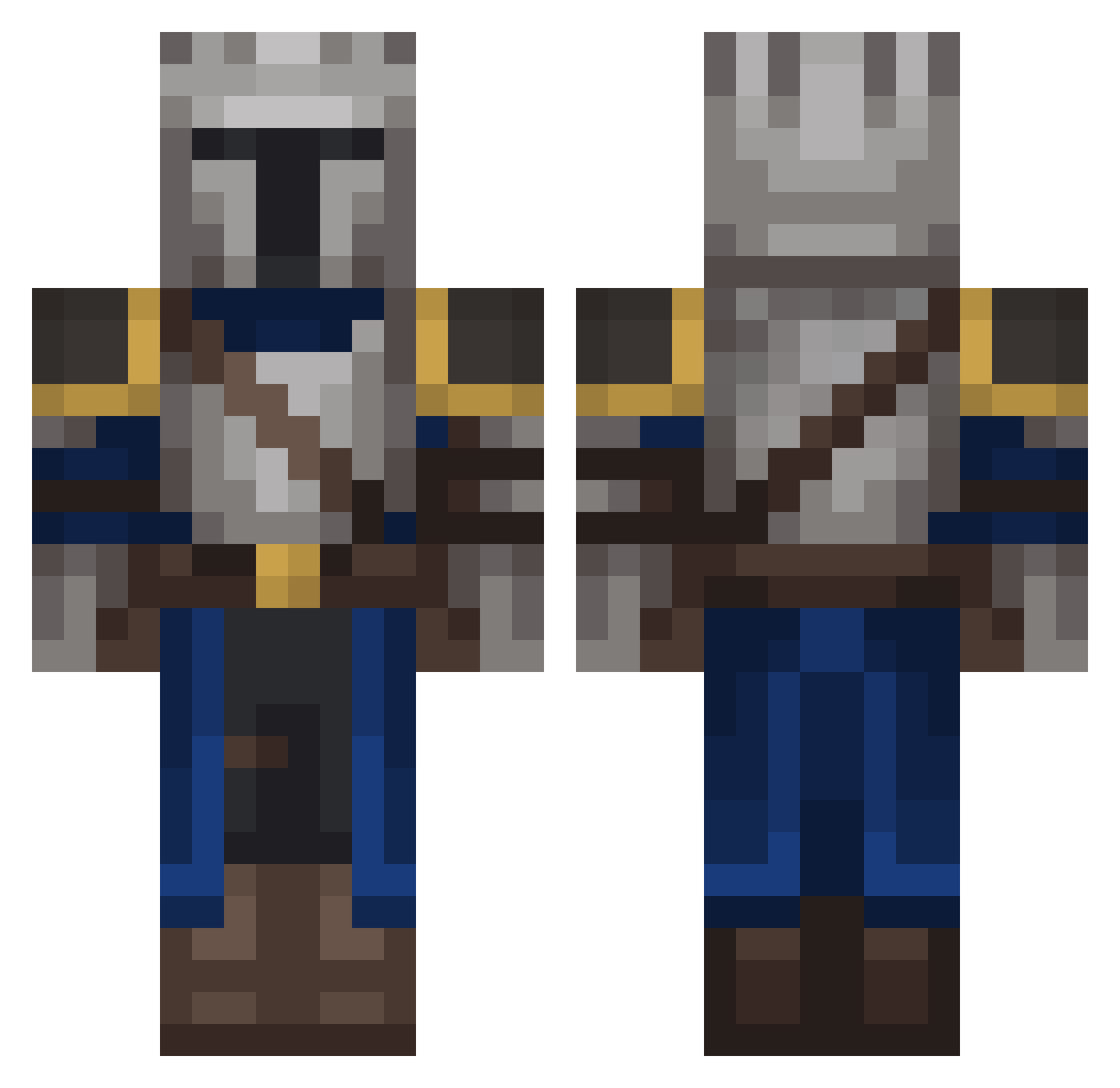 Turok_94 Minecraft skin, front and back view