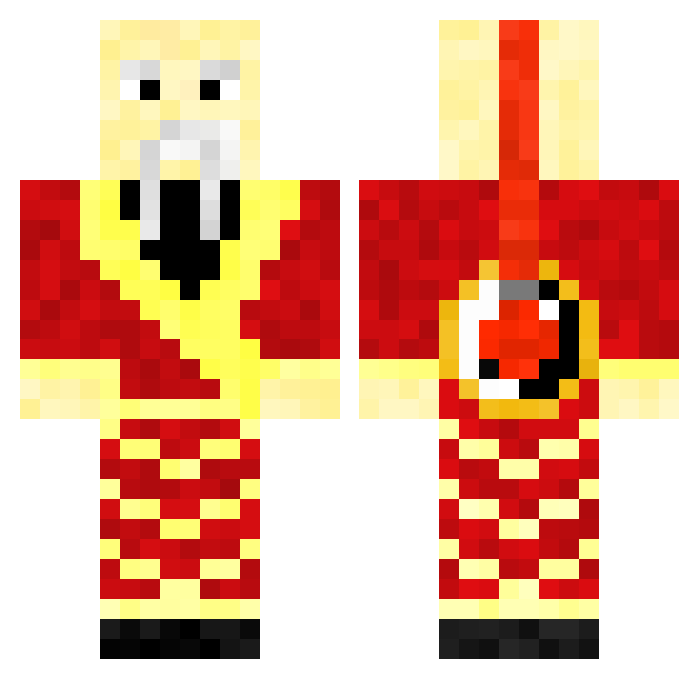 nathanonmc Minecraft skin, front and back view