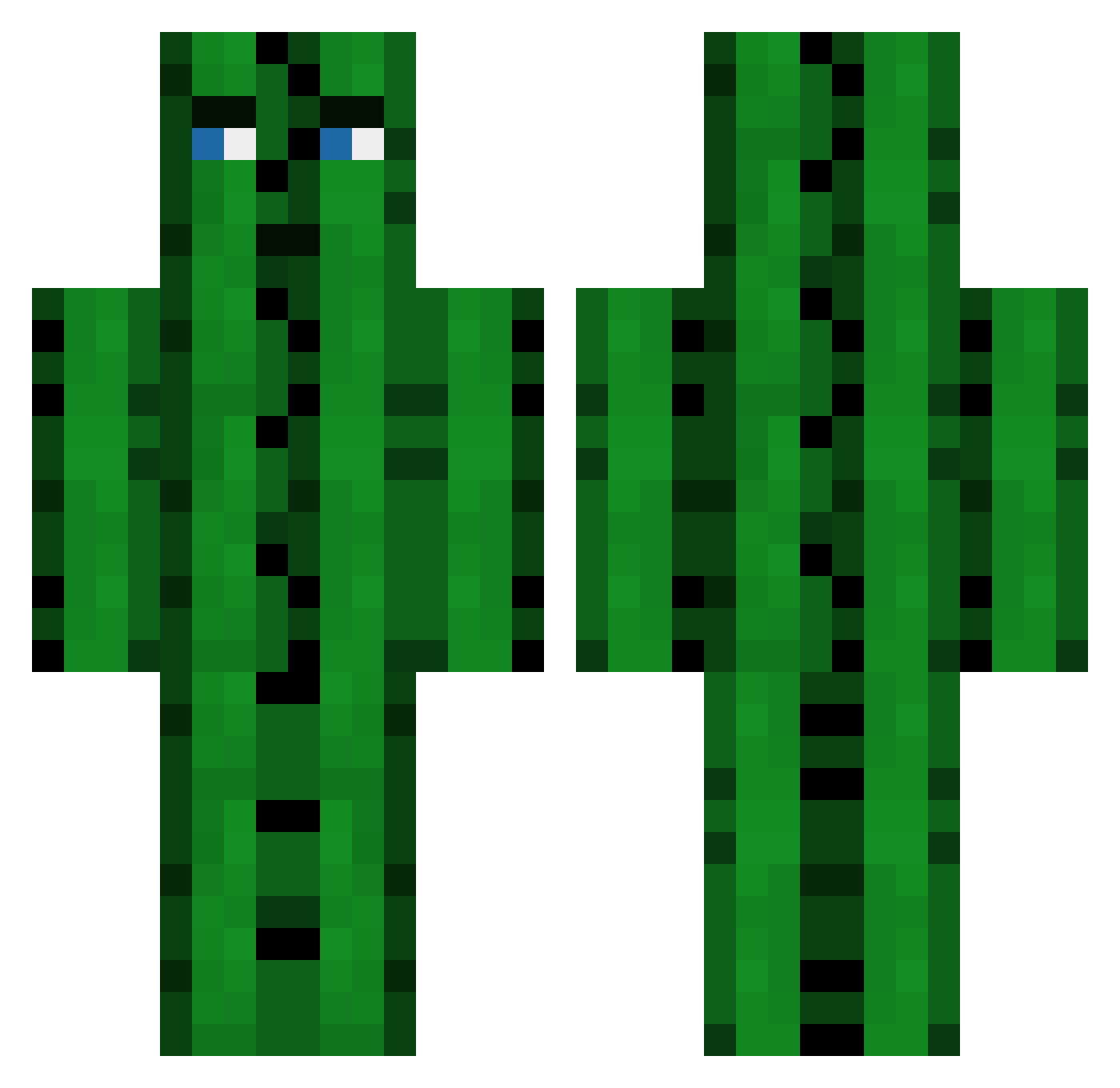 Citydel Minecraft skin, front and back view