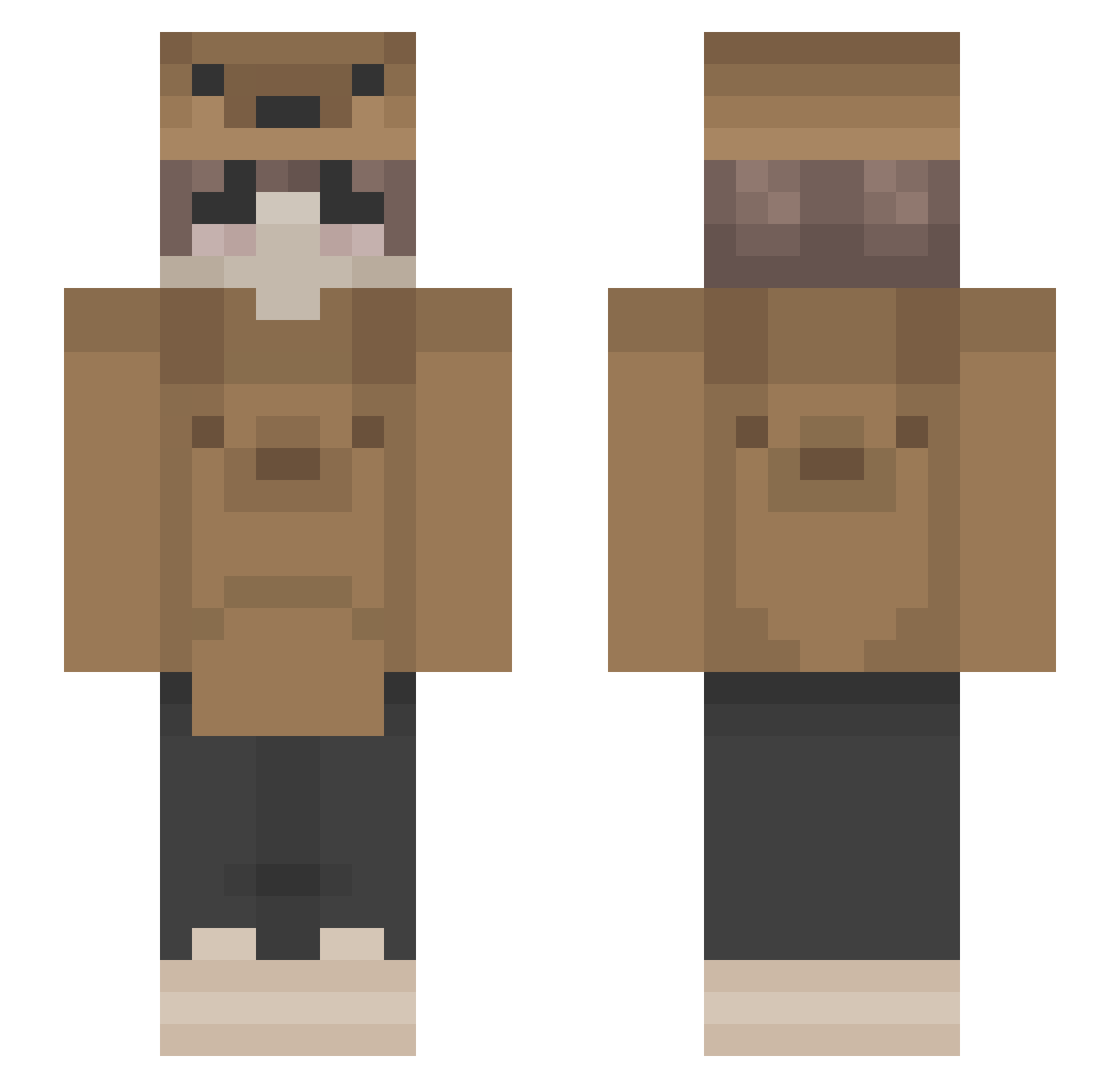 JJKK_person Minecraft skin, front and back view