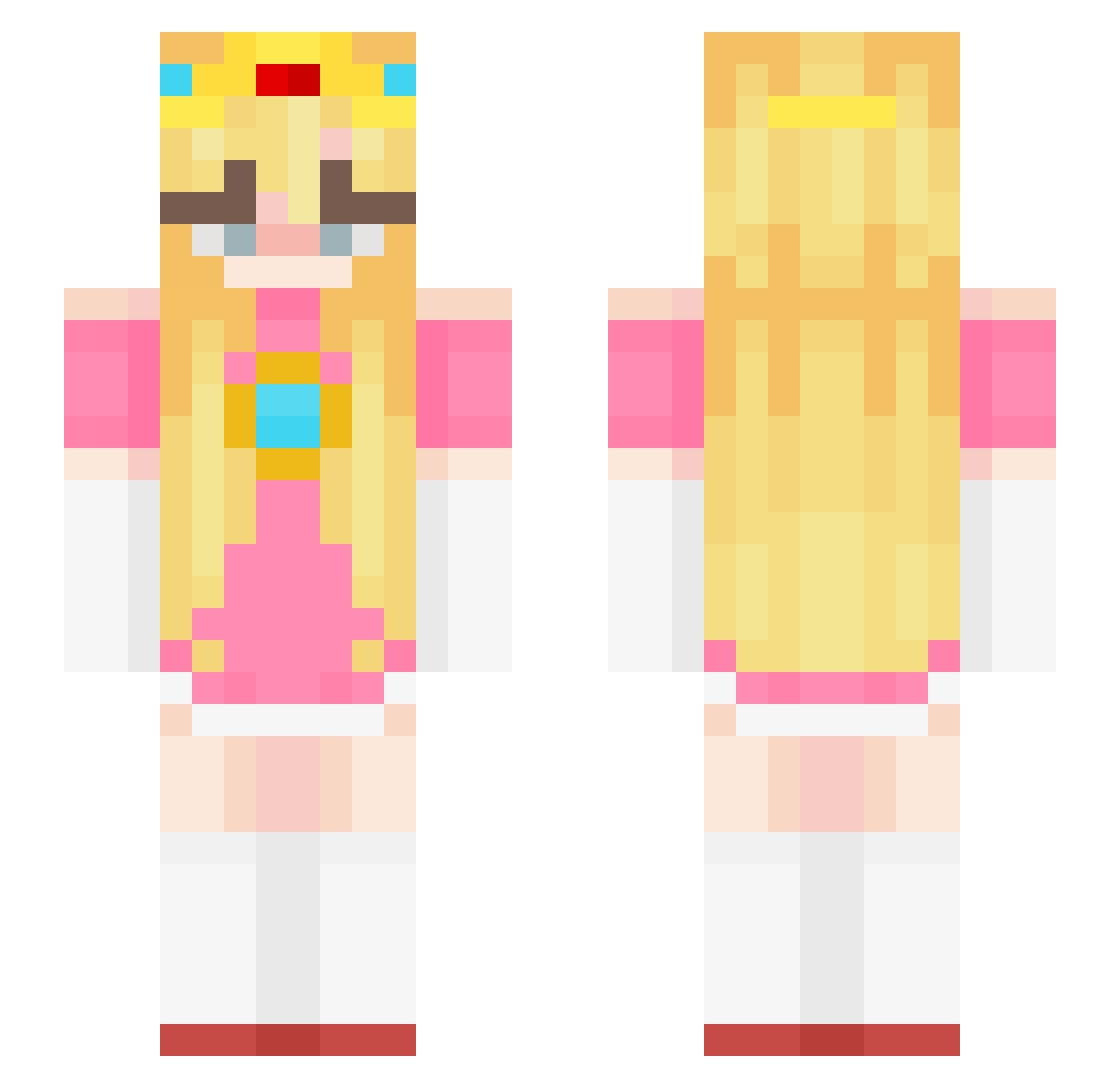 generation_why Minecraft skin, front and back view