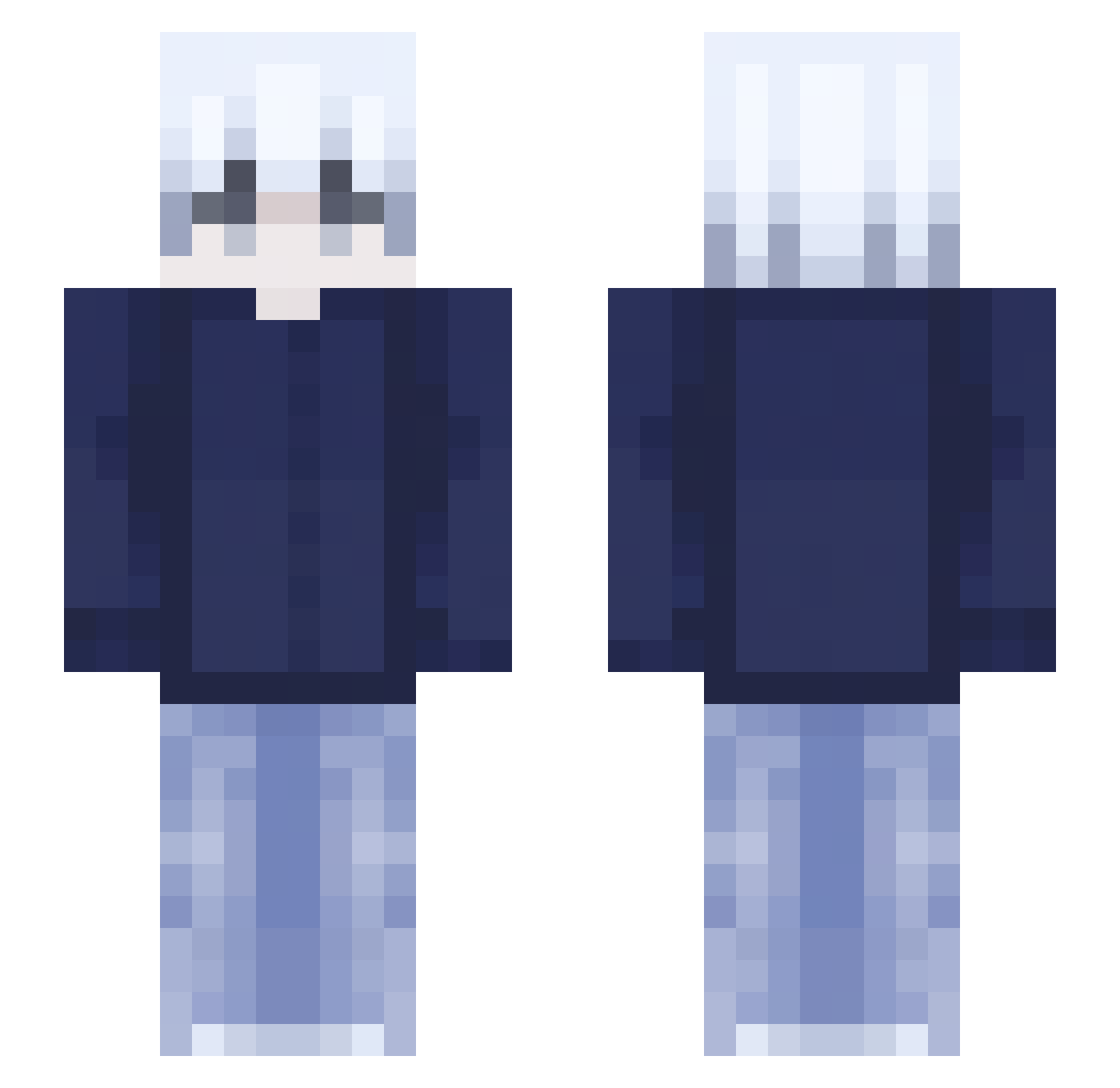 WesleyPG Minecraft skin, front and back view