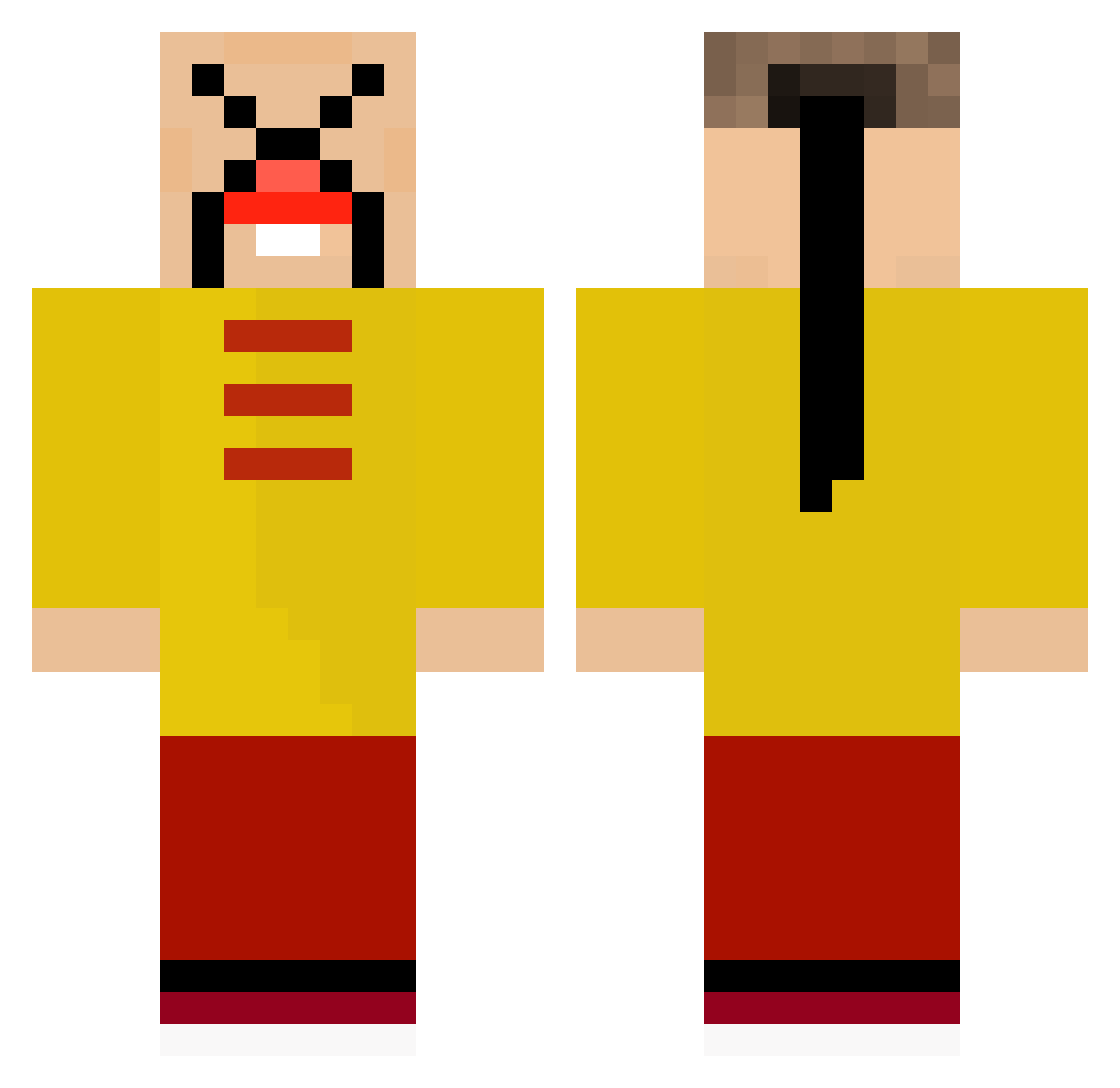 usogui_ Minecraft skin, front and back view