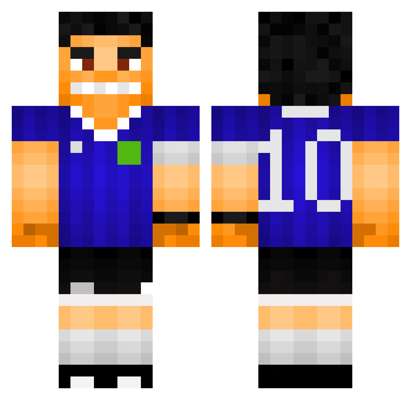 ELDIEEEEGO Minecraft skin, front and back view
