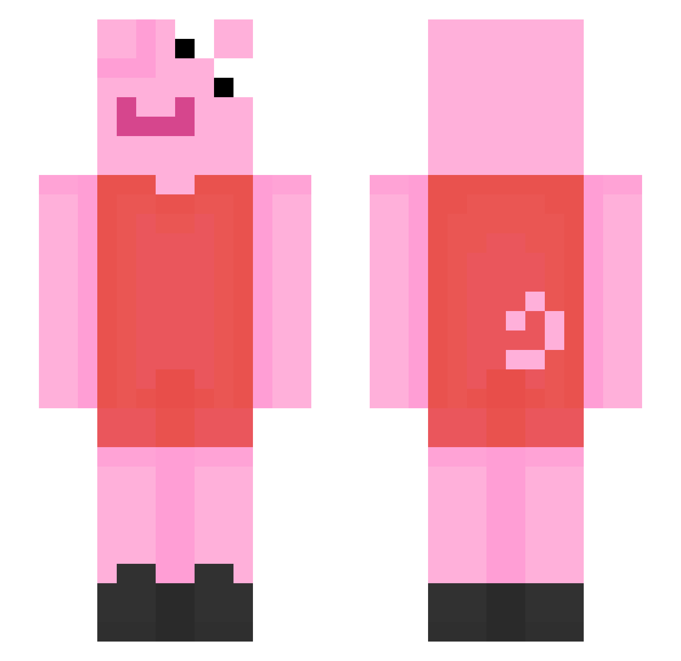 MaleMom Minecraft skin, front and back view