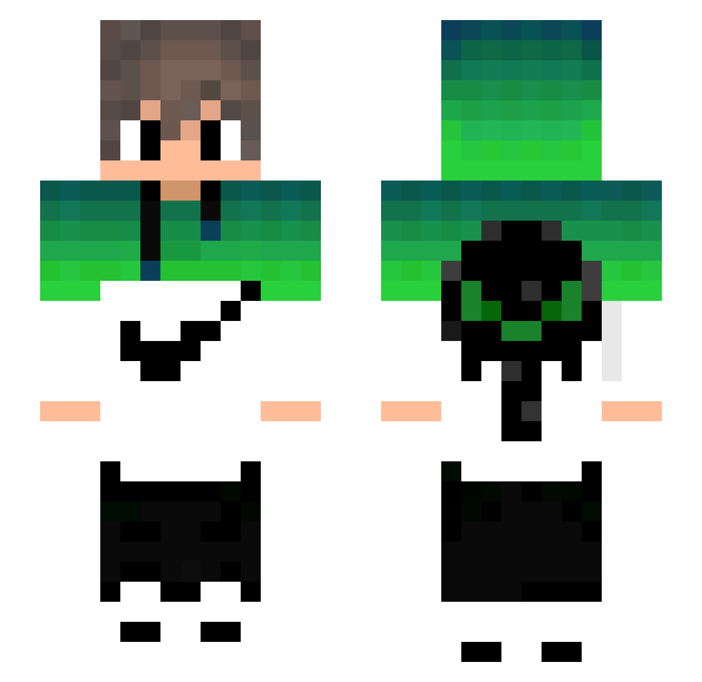 Maaarrrooo Minecraft skin, front and back view