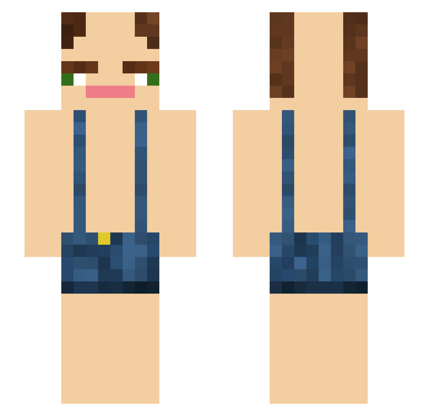 MommyBrooke Minecraft skin, front and back view