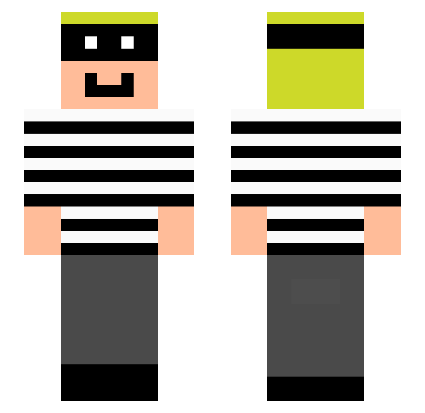 zeeN___ Minecraft skin, front and back view