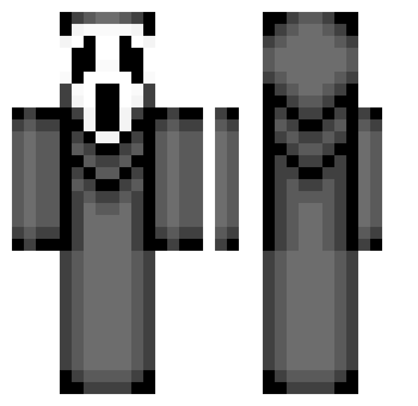 galeata Minecraft skin, front and back view