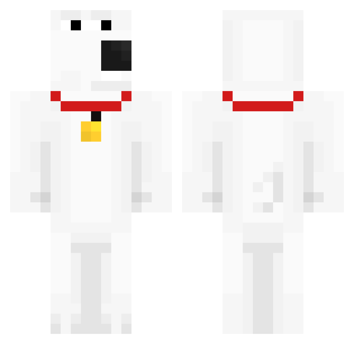 SSAMBA_ Minecraft skin, front and back view