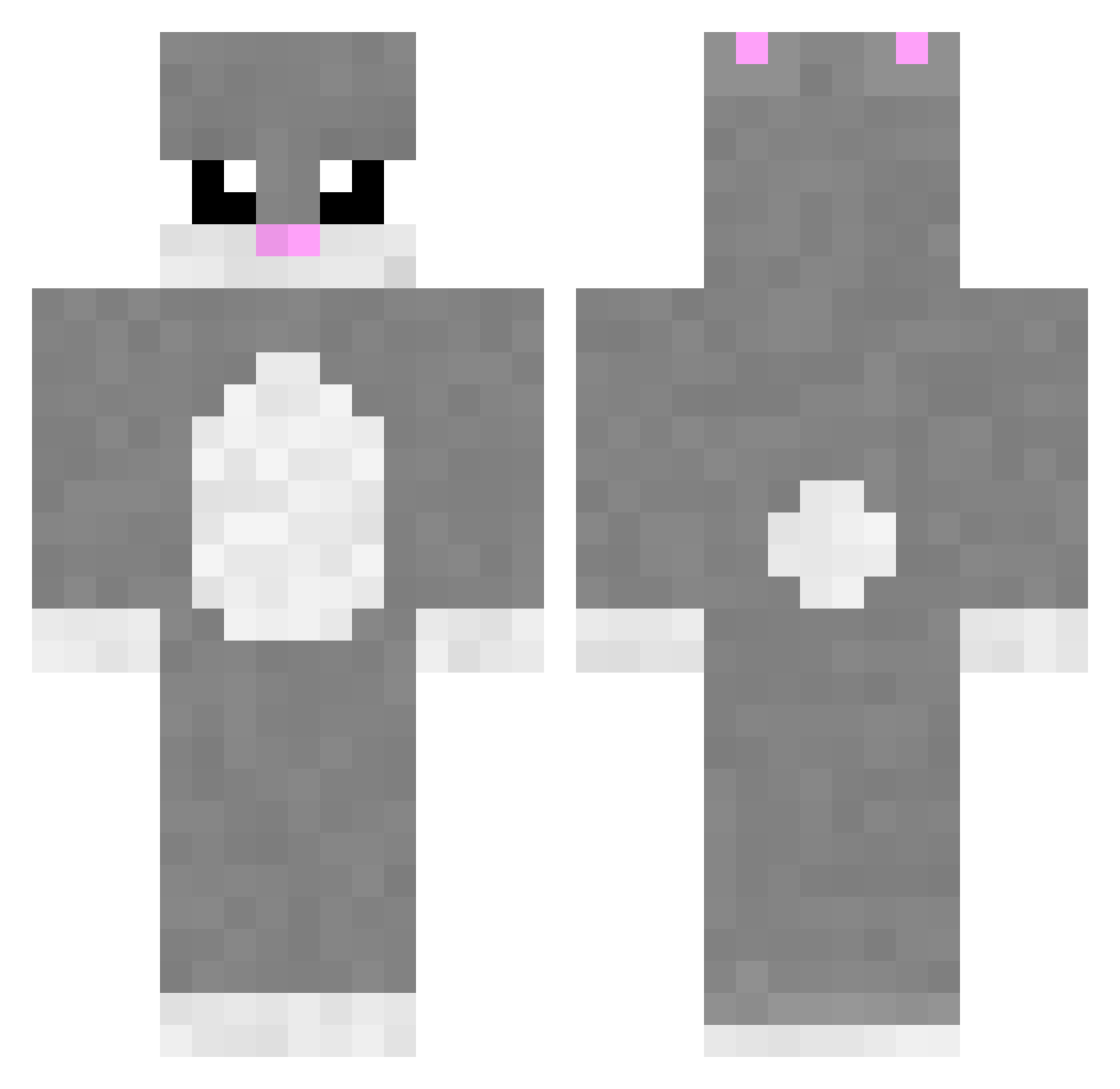 ItzSouls Minecraft skin, front and back view