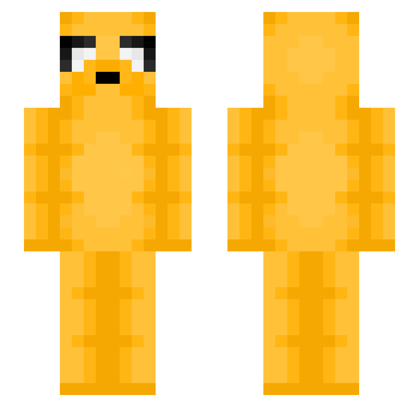gewyu Minecraft skin, front and back view