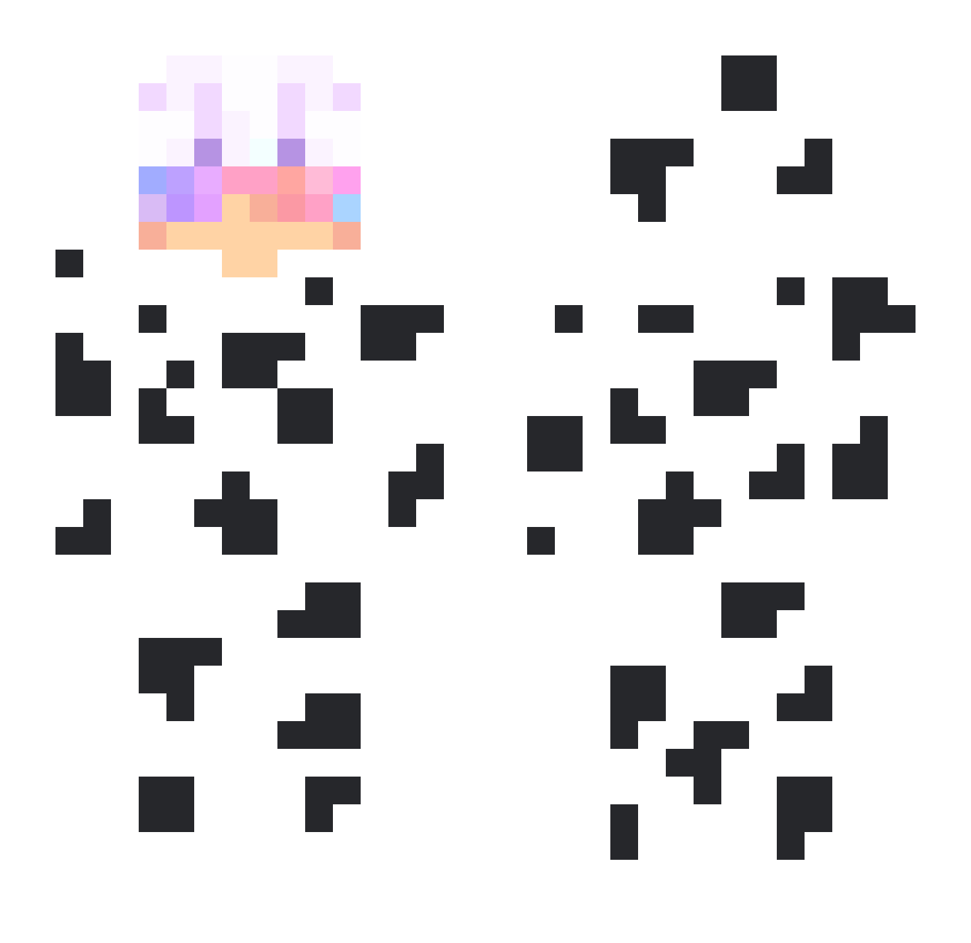 Borfed Minecraft skin, front and back view