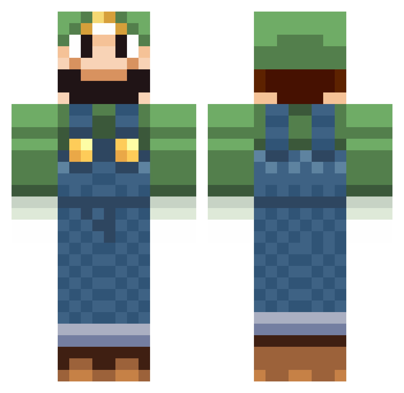 MajorTom125 Minecraft skin, front and back view