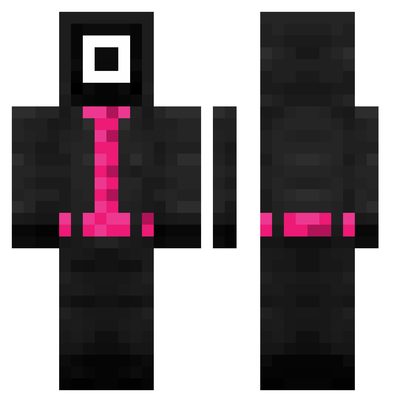 Harmful2Mind Minecraft skin, front and back view