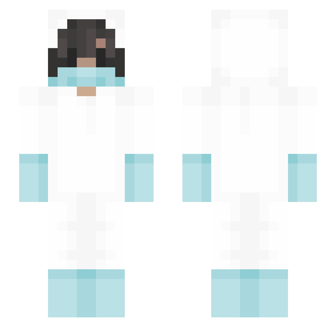 LzSupra Minecraft skin, front and back view