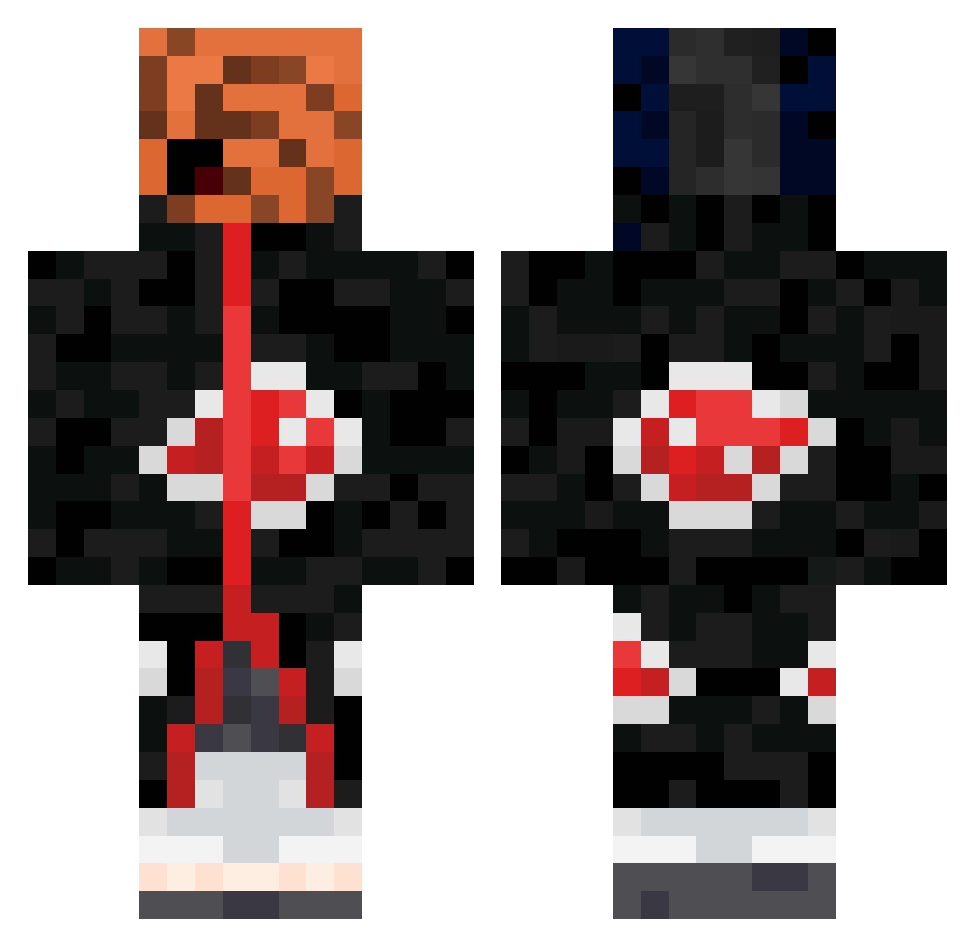 toastedbagel743 Minecraft skin, front and back view