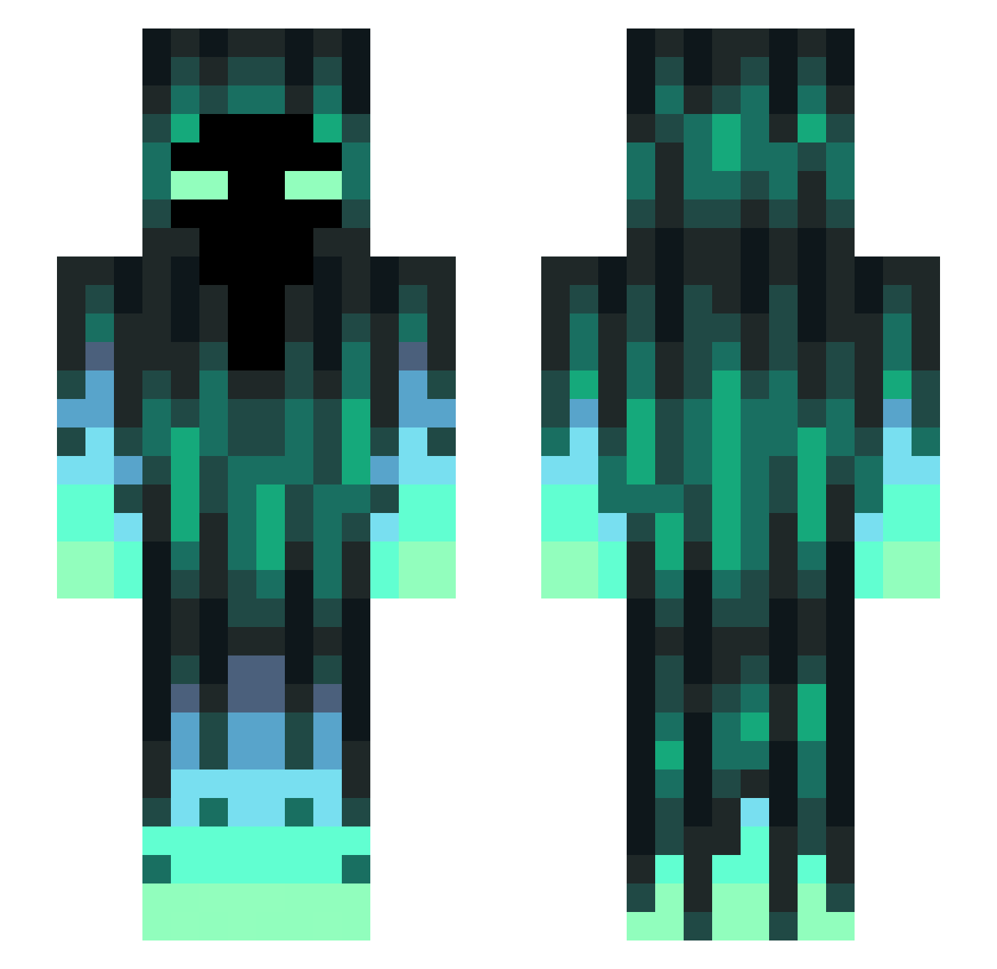 roybental Minecraft skin, front and back view