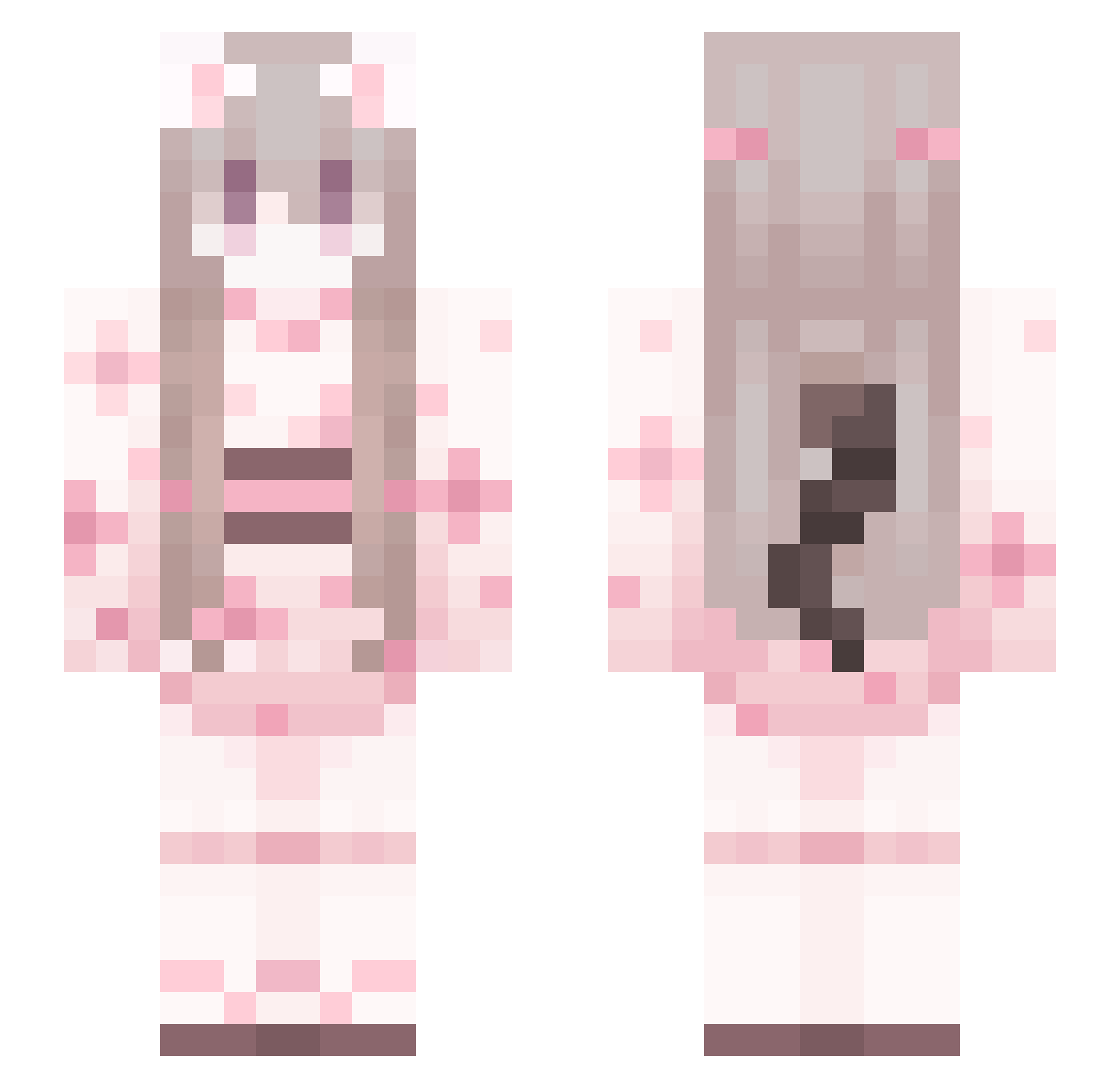 chihiro_12 Minecraft skin, front and back view
