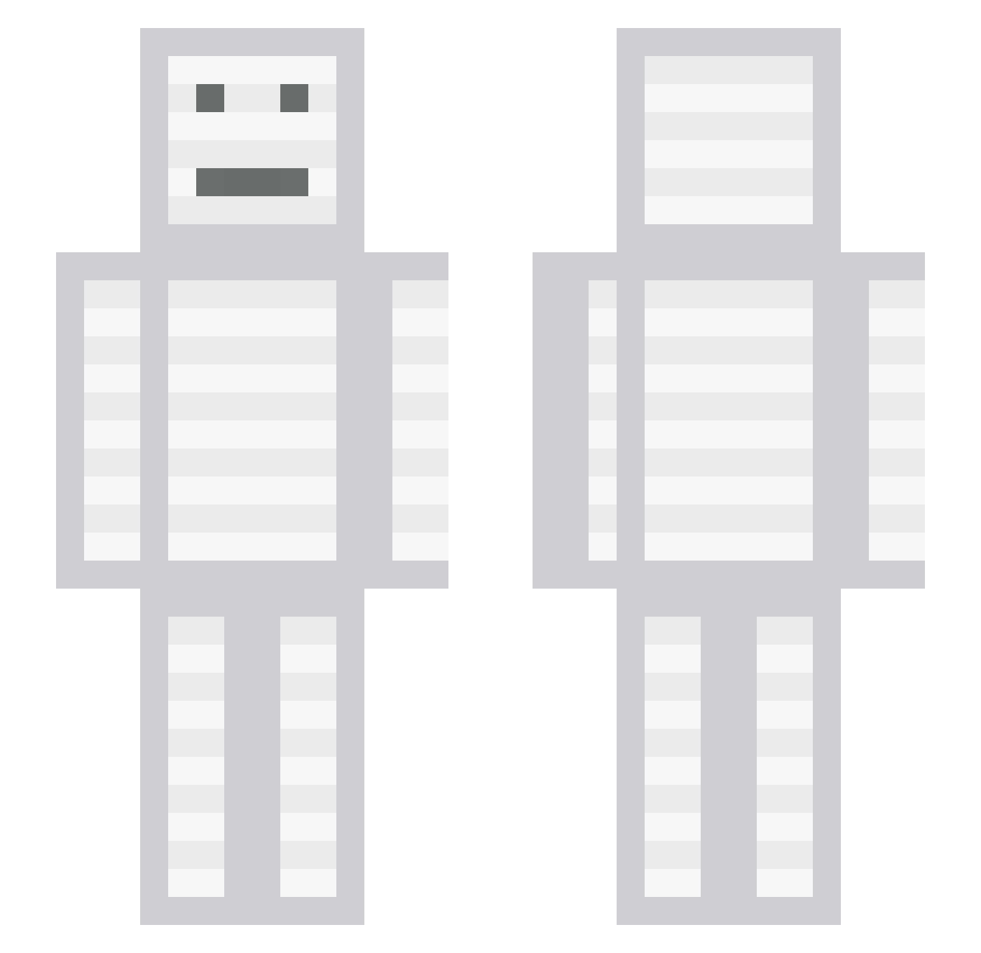 BlessedByTheOne Minecraft skin, front and back view
