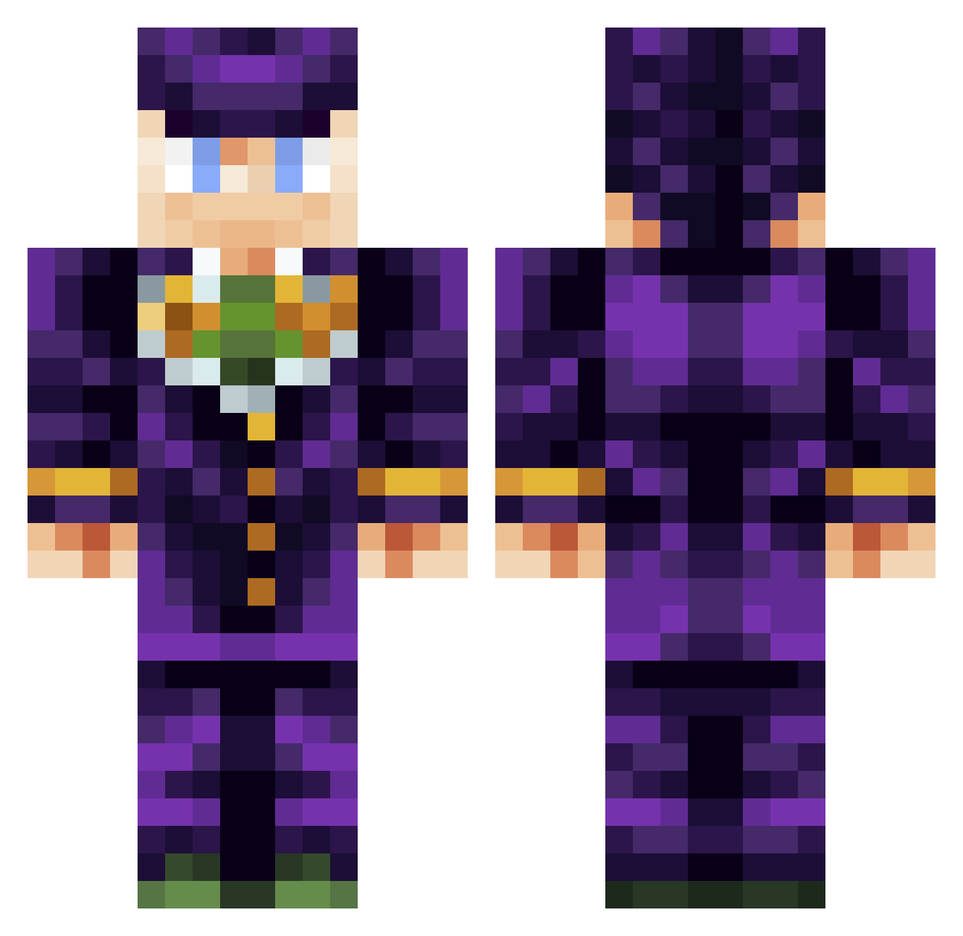 ShioFumis Minecraft skin, front and back view