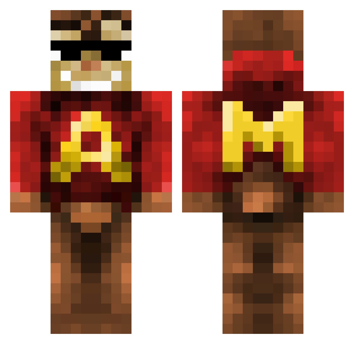 florencepughsimp Minecraft skin, front and back view