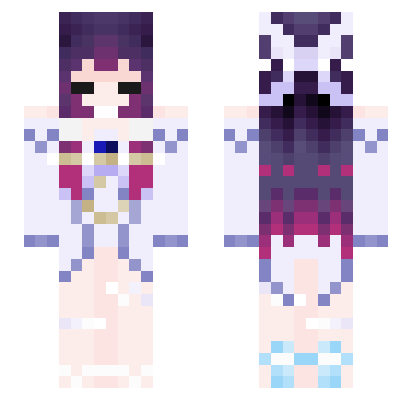 ScytherLy Minecraft skin, front and back view