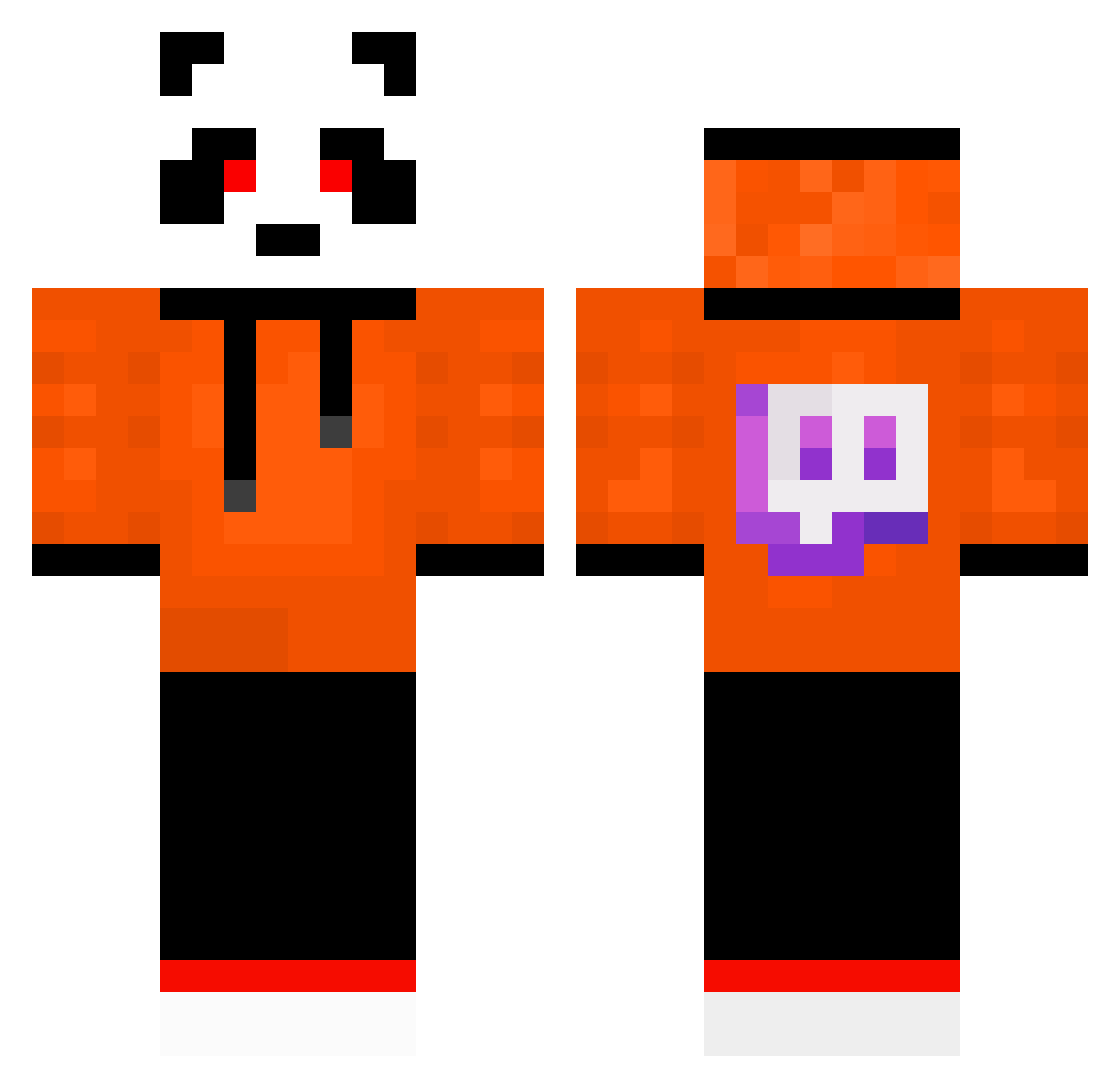 THeNiCoS Minecraft skin, front and back view