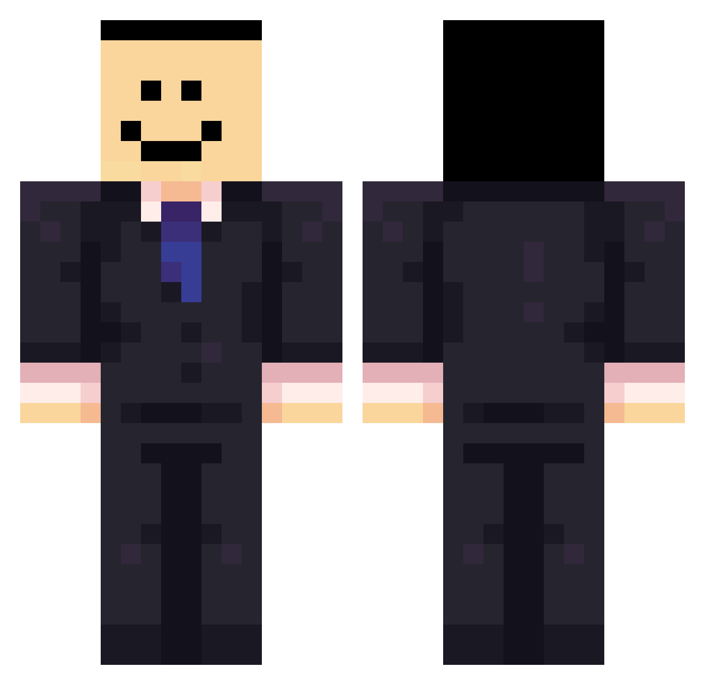manchireinita Minecraft skin, front and back view