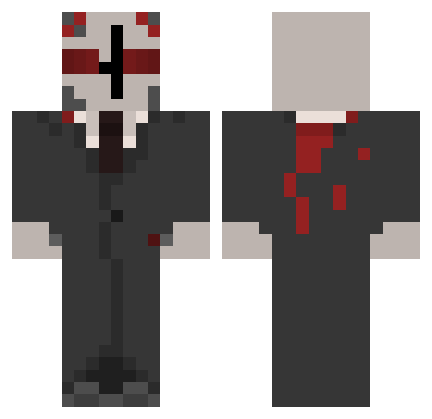 Proenderman556 Minecraft skin, front and back view