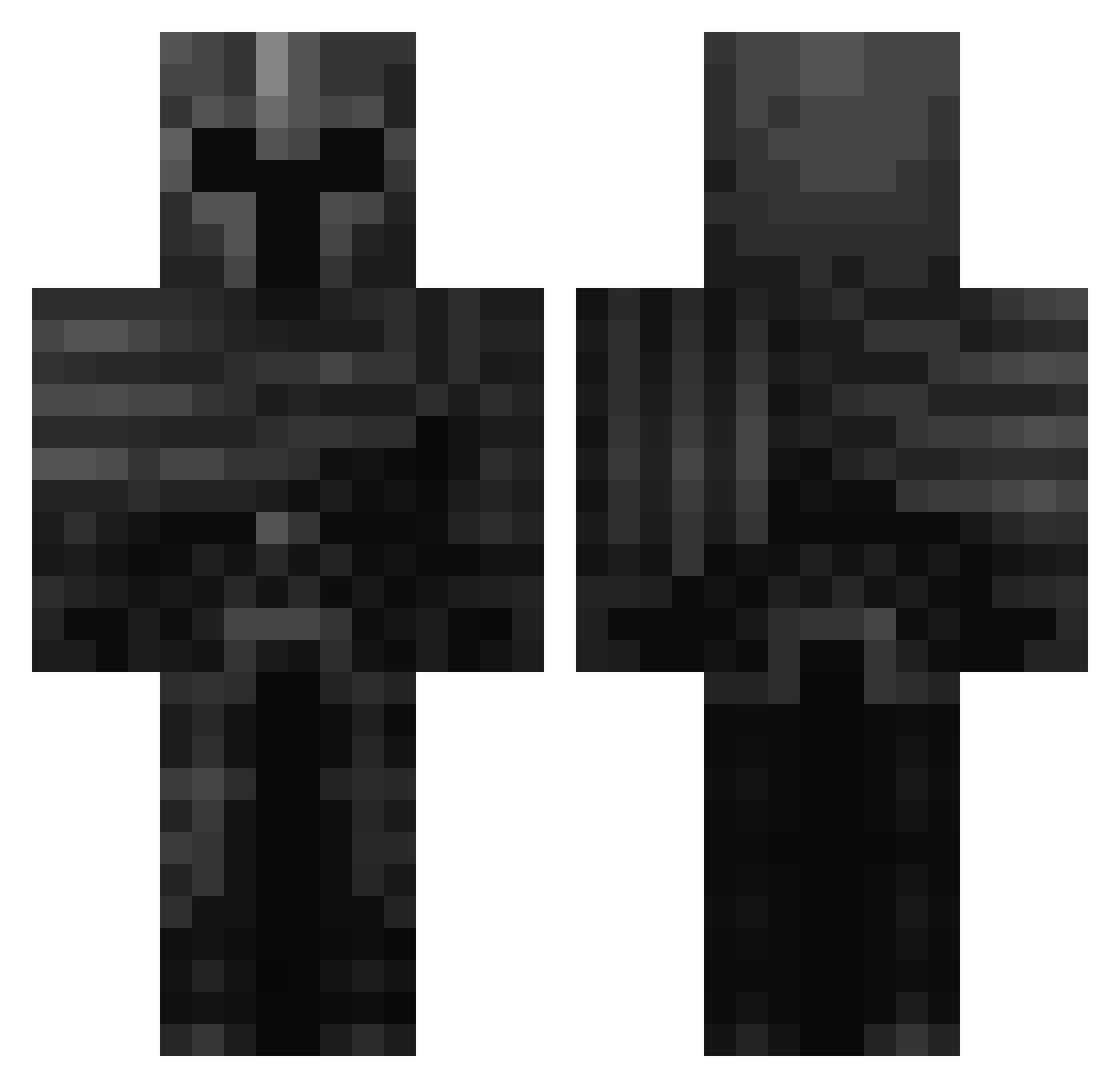 zincocr Minecraft skin, front and back view