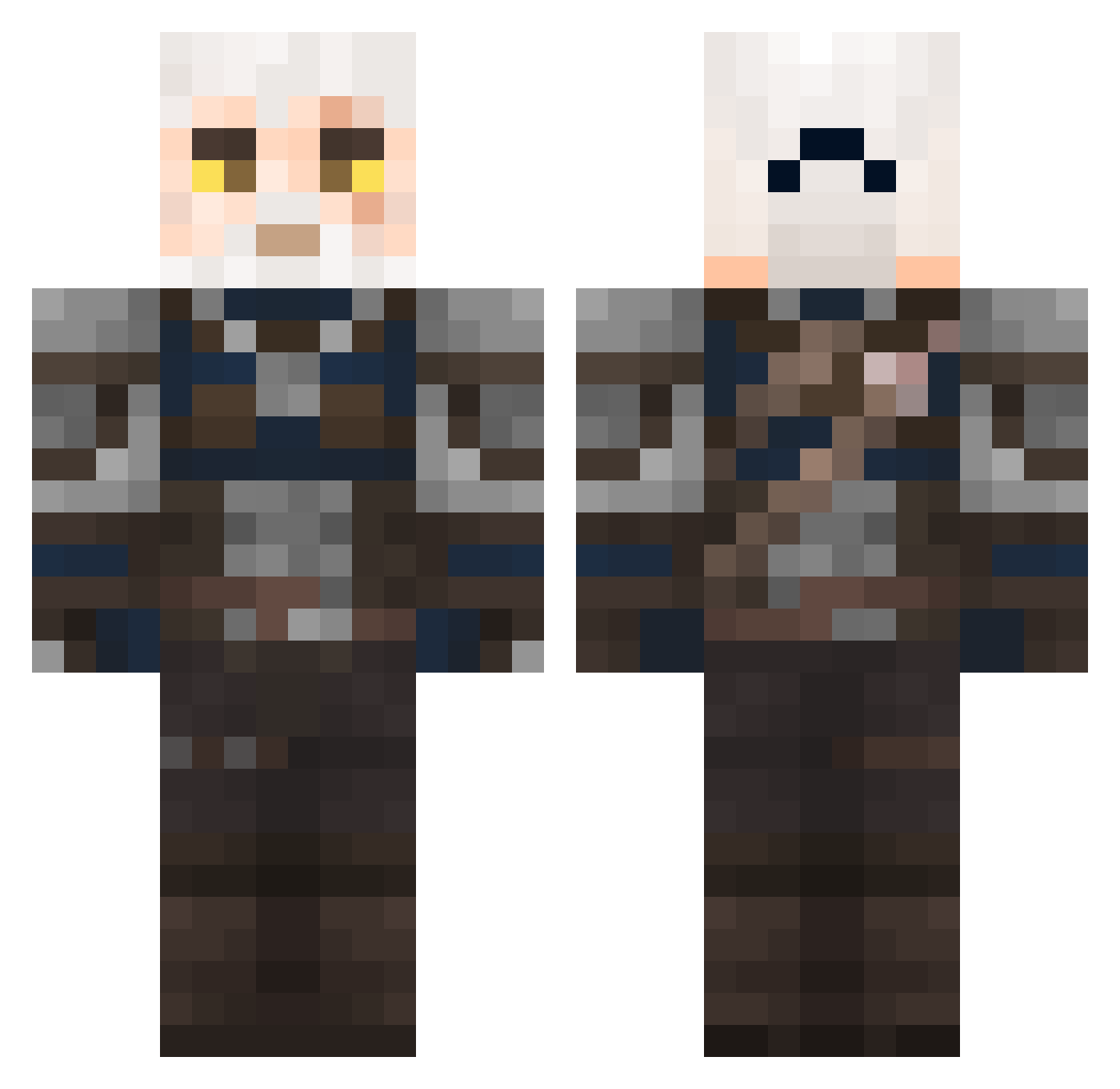 ThunderDog18 Minecraft skin, front and back view