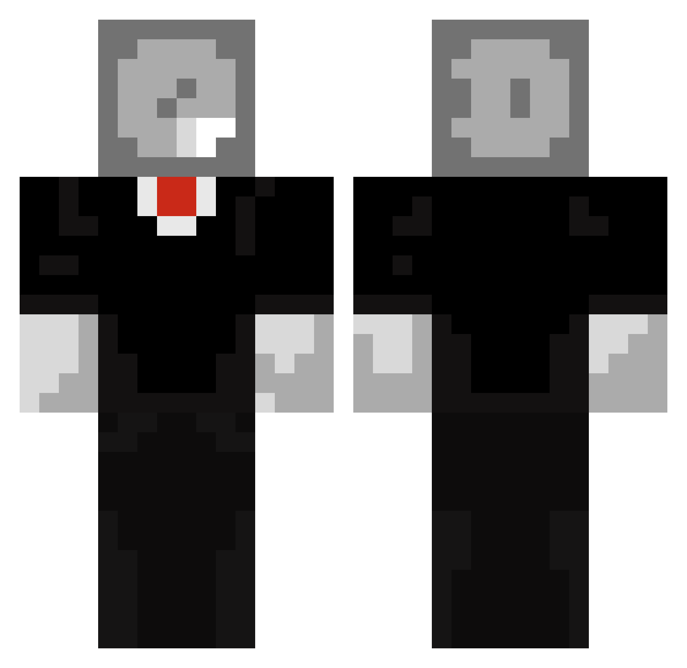 Gamematiu Minecraft skin, front and back view