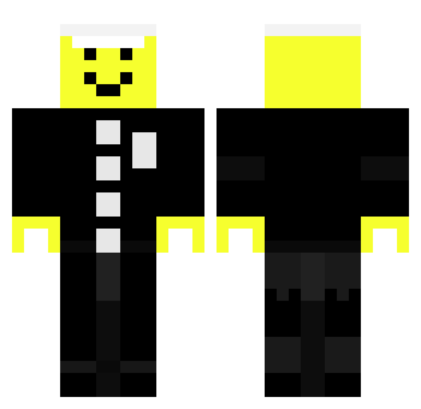 BlueDreamNight Minecraft skin, front and back view