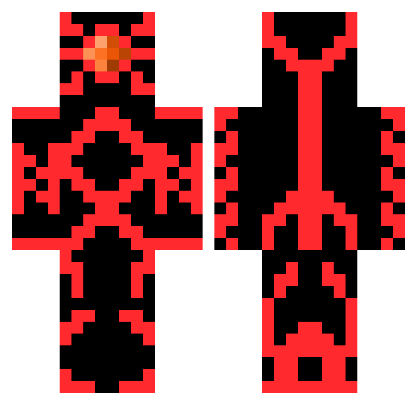 func600 Minecraft skin, front and back view