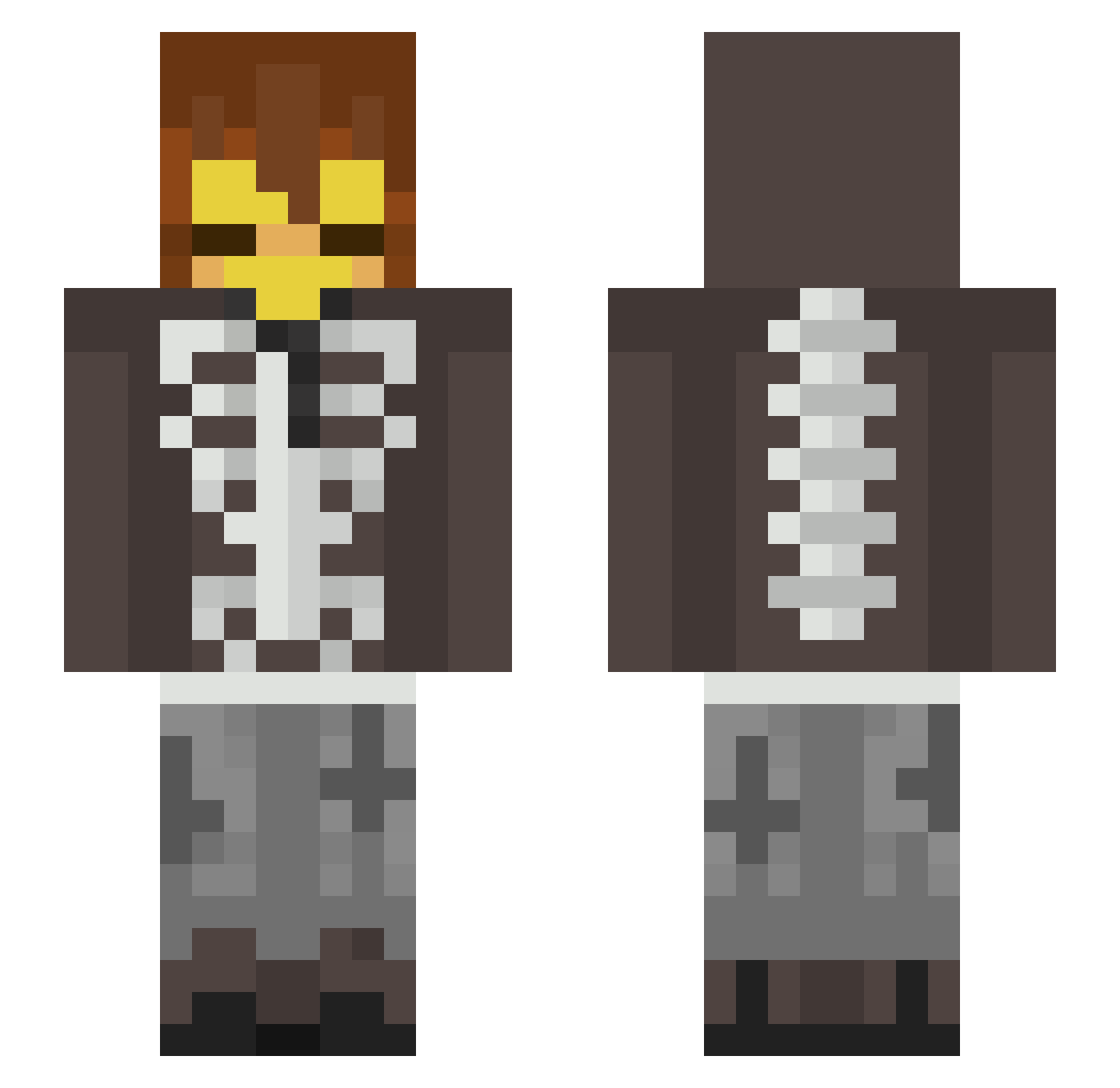 pieitroh21 Minecraft skin, front and back view